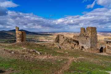 Alcazaba de Reina, Moorish fortress over village of Reina, Badajoz, Spain