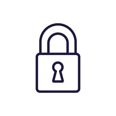 Isolated padlock line style icon vector design