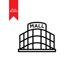 Mall icon vector. Shopping mall icon illustration. Trendy design on white background.