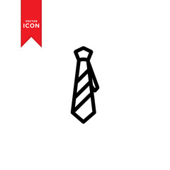 Necktie icon vector. Simple design on trendy icon.