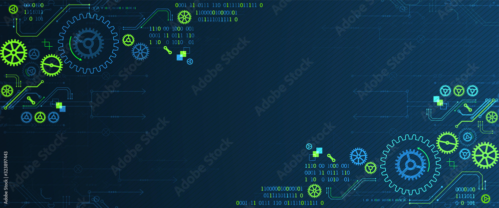 Aufkleber Abstract technology concept. Computer code background. Vector illustration