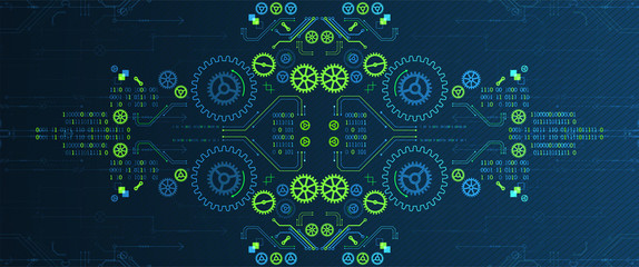 Abstract technology concept. Computer code background. Vector illustration
