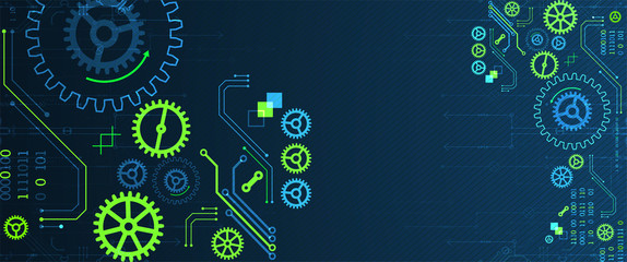 Fototapeta premium Abstract technology concept. Computer code background. Vector illustration
