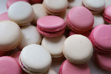 Colorful makarons. Pastel colors. Background	