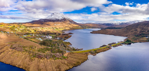 The bridge between Money Beg and Glenthornan between Dunlewey Lough and Lough Nacung Upper at the...