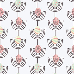 Easter Eggs Abstract Vector Seamless Pattern