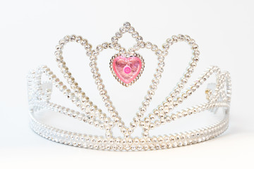 Silver princess crown on the white background © Elena Noeva