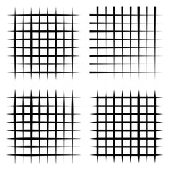 Fototapeta premium Set abstract grid elegant stripes lines, vector grid Horizontal and vertical black bands. Checked square, plaid vector pattern