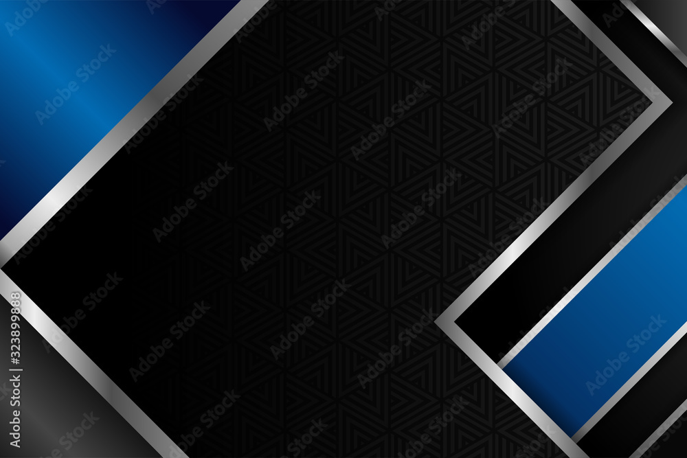 Poster abstract polygonal pattern luxury gradient dark blue with black. transparency triangle and hexagon s