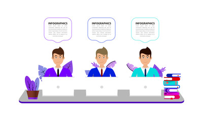 Infographic design template. Creative concept with 3 steps