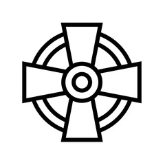 Celtic cross icon, Saint patrick's day related vector