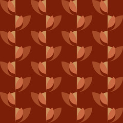 Abstract vector seamless pattern. Natural-inspired design.