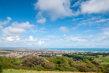 Fototapeta na wymiar View over Eastbourne, Sussex, England