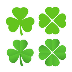 Shamrock green leaf icon