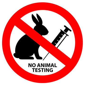 No animal testing vector sign