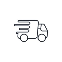 Fast shipping. Vector linear icon isolated on white background.