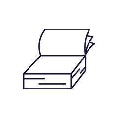 Isolated open book line style icon vector design
