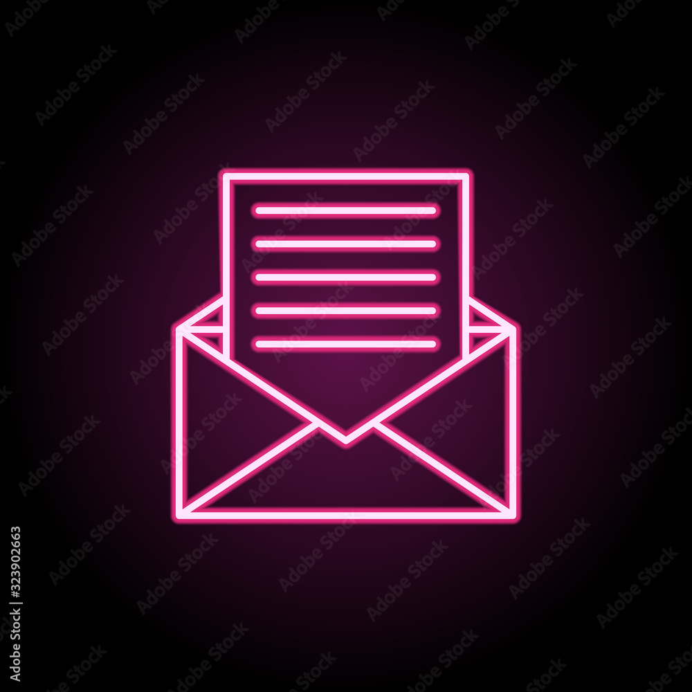 Poster letter from envelope icon. simple thin line, outline vector of web icons for ui and ux, website or m