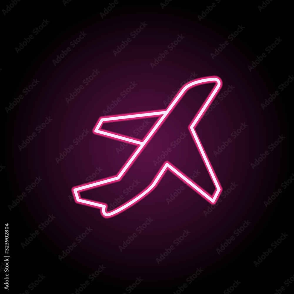 Poster aircraft icon. simple thin line, outline vector of web icons for ui and ux, website or mobile applic