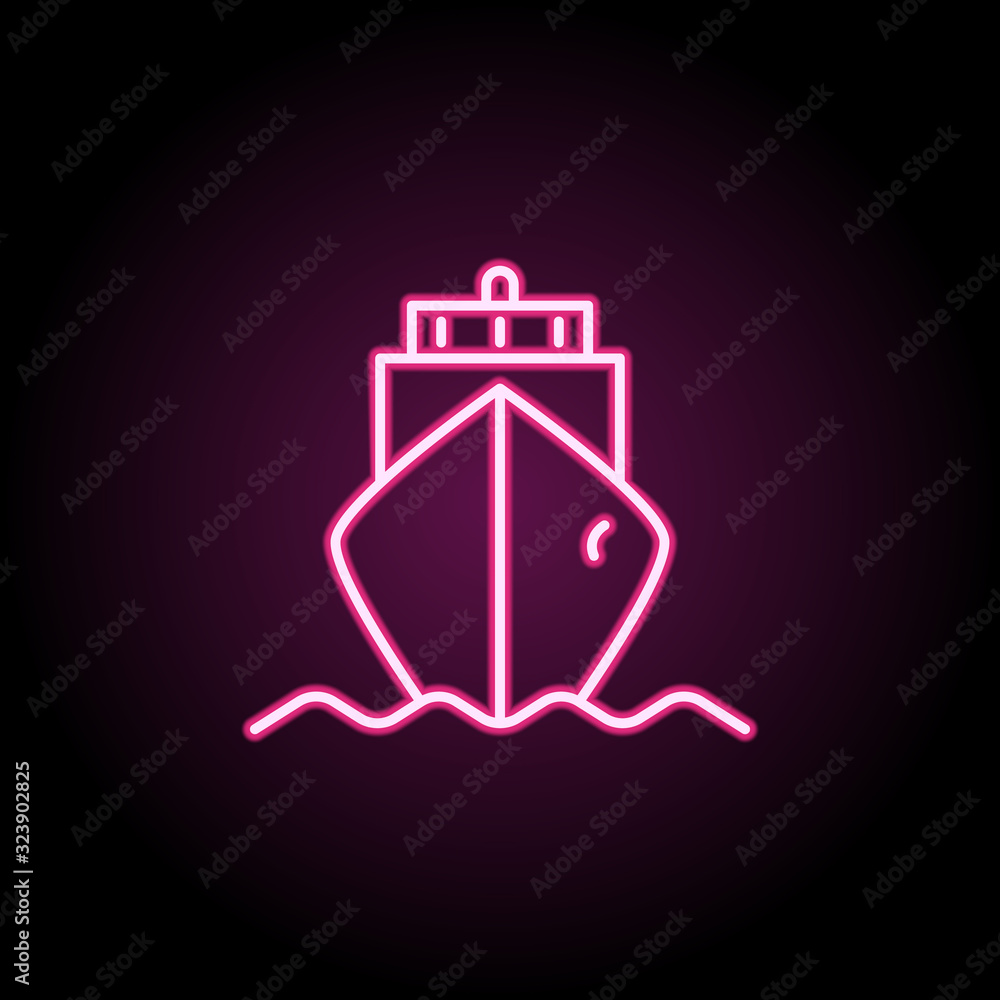 Poster ship icon. simple thin line, outline vector of web icons for ui and ux, website or mobile applicatio