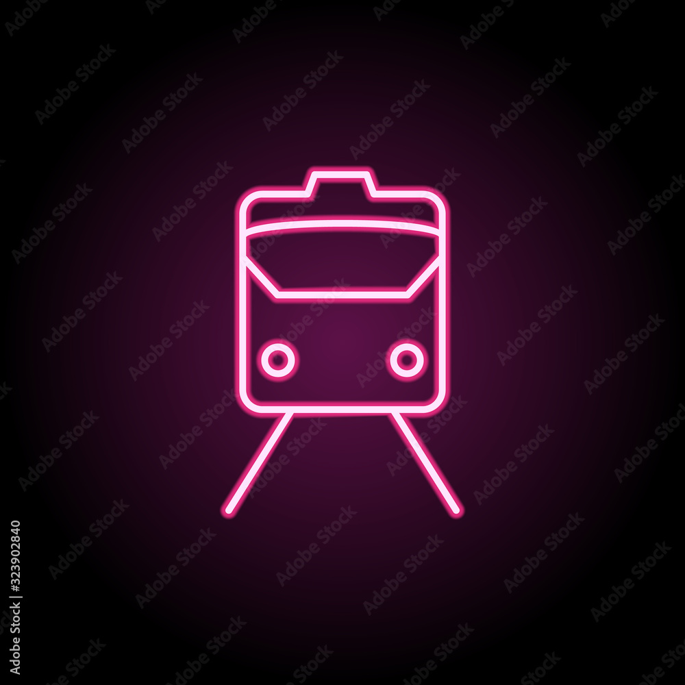 Poster train front icon. simple thin line, outline vector of web icons for ui and ux, website or mobile app