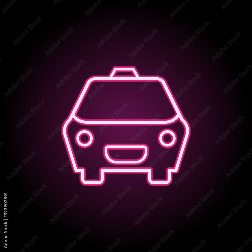 Poster taxi icon. simple thin line, outline vector of web icons for ui and ux, website or mobile applicatio