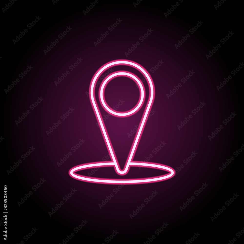 Poster card and pin icon. simple thin line, outline vector of web icons for ui and ux, website or mobile ap