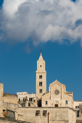 Fototapeta na wymiar Il Duomo, cathedral of Unesco town Matera, Italy