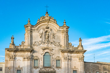 Fototapeta na wymiar San Francesco D' Assisi Church in Unesco town Matera, Italy