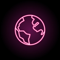 Globe icon. Simple thin line, outline vector of web icons for ui and ux, website or mobile application