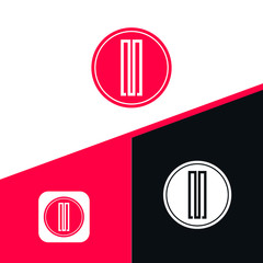 I letter initial icon logo design, line style logo design