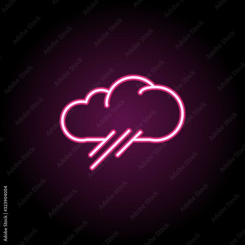 Poster storm cloud icon. simple thin line, outline vector of web icons for ui and ux, website or mobile app