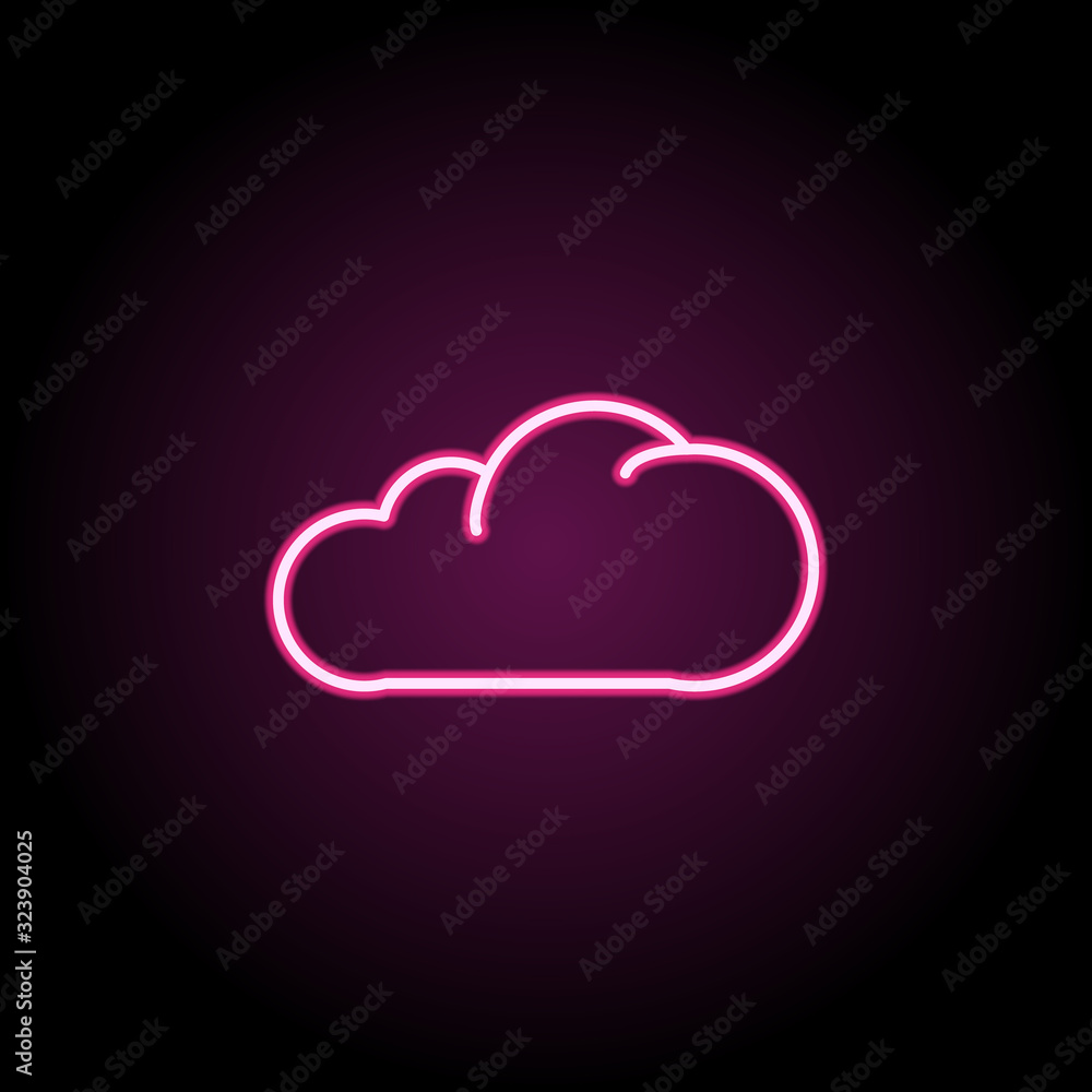 Poster cloud with rain icon. simple thin line, outline vector of web icons for ui and ux, website or mobile