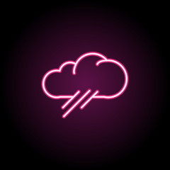Storm cloud icon. Simple thin line, outline vector of web icons for ui and ux, website or mobile application