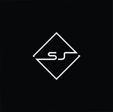 Outstanding professional elegant trendy awesome artistic black and white color SJ JS initial based Alphabet icon logo.