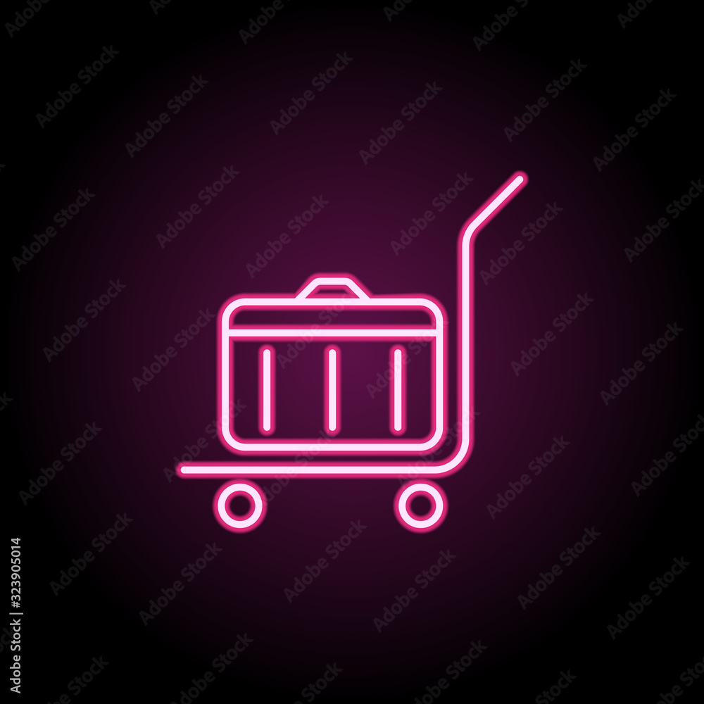 Poster desktop radio icon. simple thin line, outline vector of web icons for ui and ux, website or mobile a