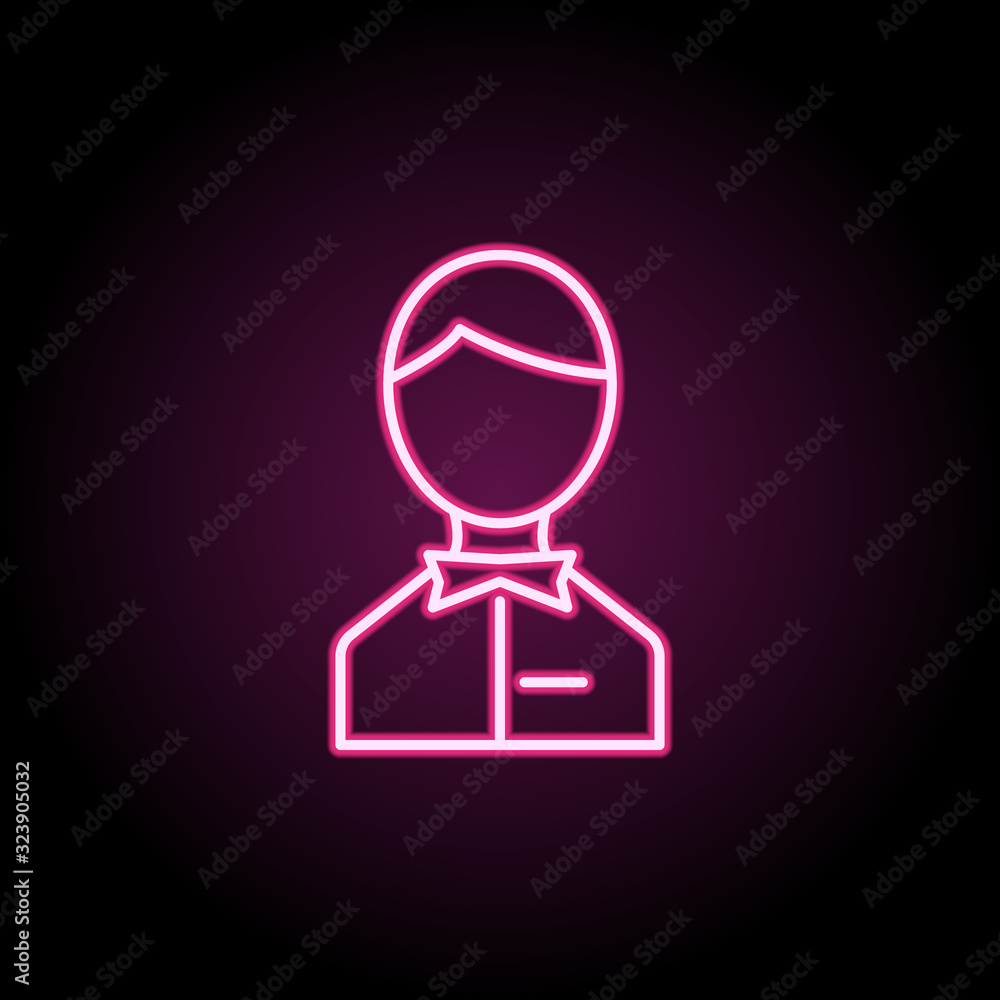 Poster luggage on a cart icon. simple thin line, outline vector of web icons for ui and ux, website or mobi
