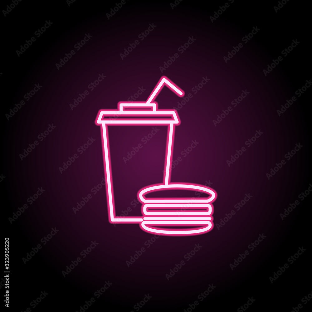Poster ice cream icon. simple thin line, outline vector of web icons for ui and ux, website or mobile appli