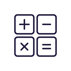 Isolated calculator tool line style icon vector design