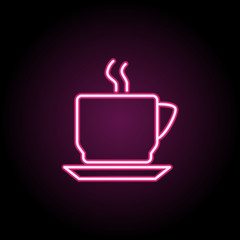 Burger and drink icon. Simple thin line, outline vector of web icons for ui and ux, website or mobile application