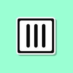 Vertical drying sticker style icon. Simple thin line, outline, glyph, flat vector of wash icons for ui and ux, website or mobile application