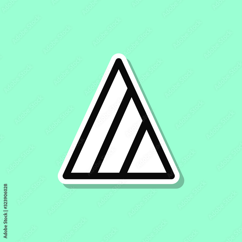 Poster bleach only with oxygen bleaches sticker style icon. simple thin line, outline, glyph, flat vector o
