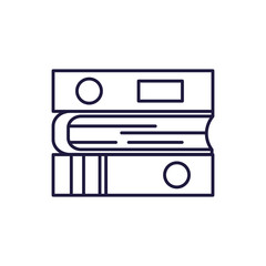 Isolated education books line style icon vector design
