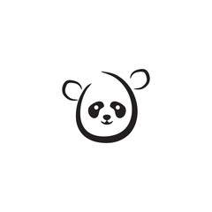 Panda icon logo design vector template