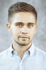 Fototapeta premium Close-up potrtrait of man