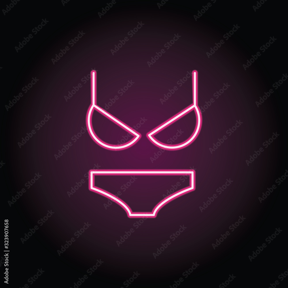Poster swimsuit icon. simple thin line, outline vector of shopping icons for ui and ux, website or mobile a