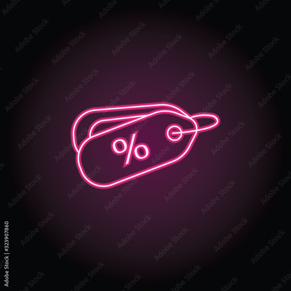 Poster percent icon. simple thin line, outline vector of shopping icons for ui and ux, website or mobile ap