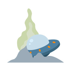 Isolated rocket flat style icon vector design