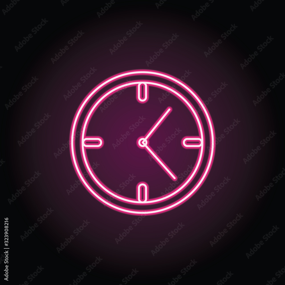 Poster clock icon. simple thin line, outline vector of shopping icons for ui and ux, website or mobile appl