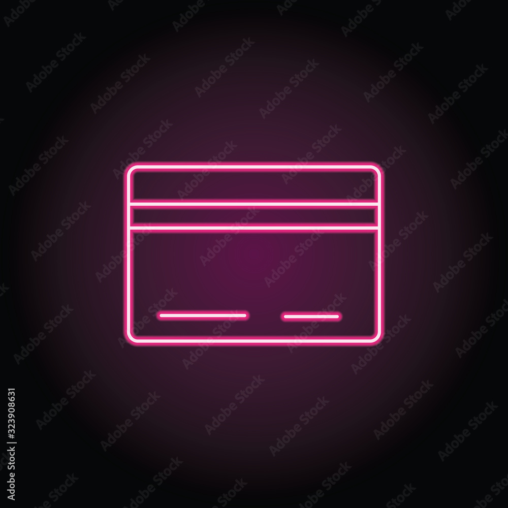 Poster credit card icon. simple thin line, outline vector of shopping icons for ui and ux, website or mobil